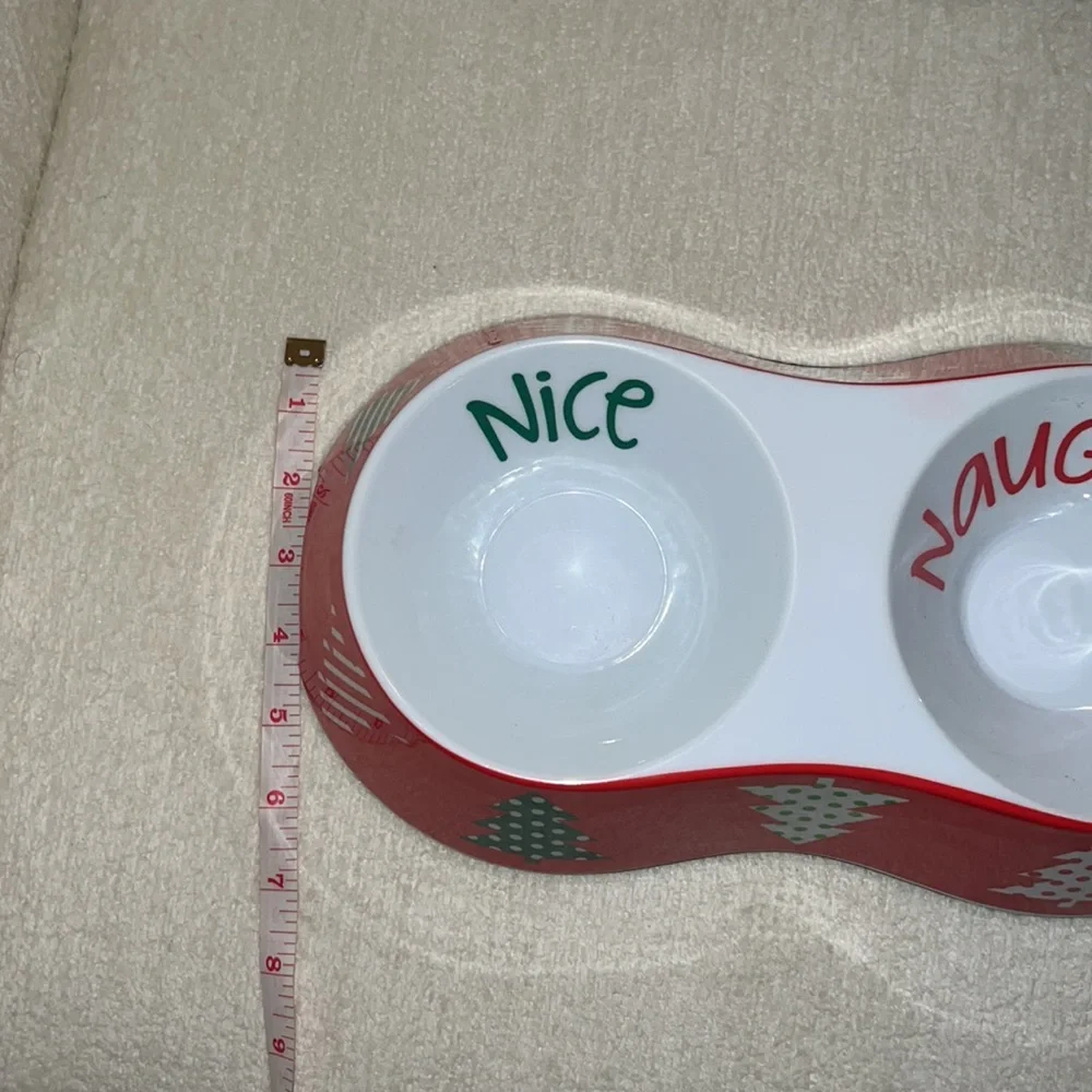 Naughty or nice 2 in one dog bowl